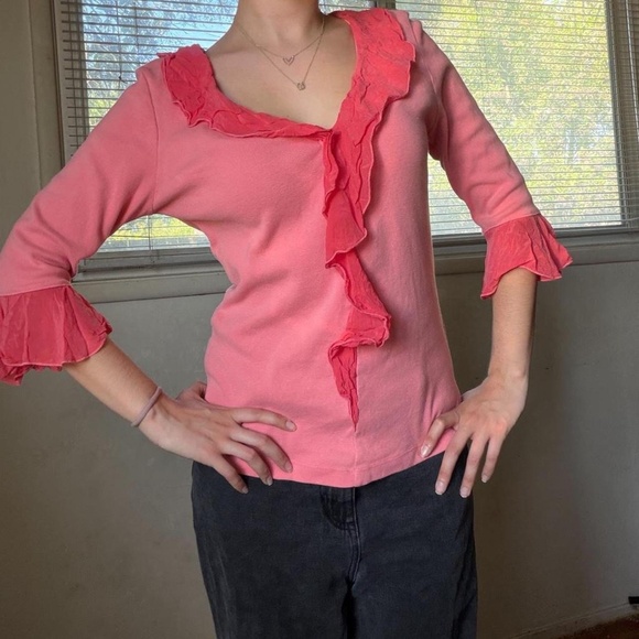 Y2k ruffle top - Picture 2 of 7